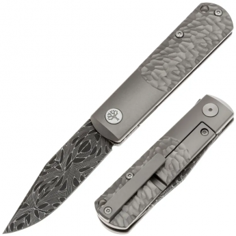 Складной нож BOKER BRLW СТАЛЬ METEORITE DAMASСUS рукоять Titanium